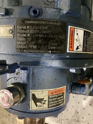 Sumitom HP RPM Sumitomo chhm5-6130a-ep-b-29 cyclo gearmotor 5hp 29:1 used - Image 4