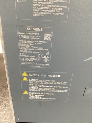 Siemens #6sl3210-5he13-5uf0 sinamics s210 servo drive 3.5kw 3ph 480v used - Image 5