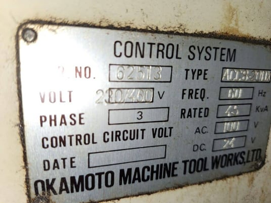 8" x 20" Okamoto #ACC-8.20DX, surface grinder, magnetic chuck, 2 HP - Image 7