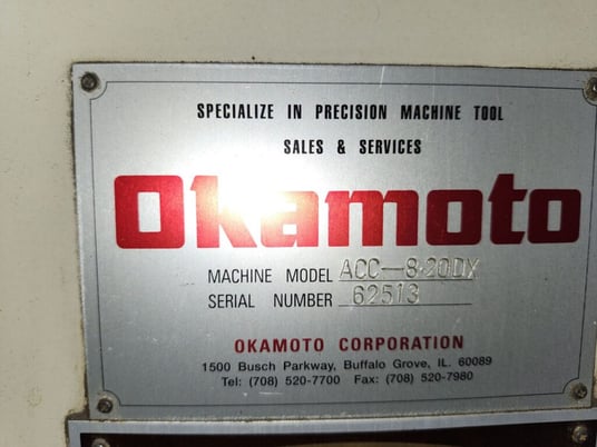 8" x 20" Okamoto #ACC-8.20DX, surface grinder, magnetic chuck, 2 HP - Image 8