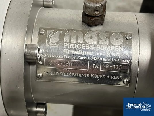 Maso #MR-125, Sanitary Pump, TEFC, 3ph, 1720/510 RPM - Image 2