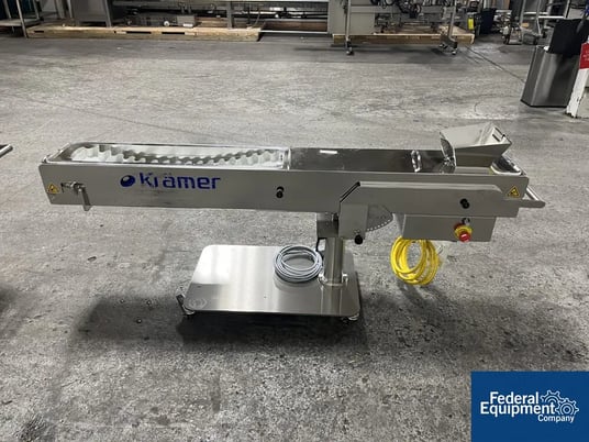 Kramer #KB7020, Tablet Deduster Conveyors, LOT of 2, adjustable incline & speed, 35mm tablets, 2014 - Image 5