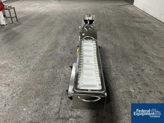 Kramer #KB7020, Tablet Deduster Conveyors, LOT of 2, adjustable incline & speed, 35mm tablets, 2014 - Image 6