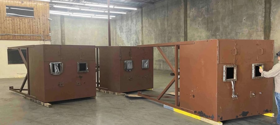 Storage Silos, 207 cu.ft., 2 compartments each, top fill, A36 Carbon Steel, 2018 (3 available) - Image 1