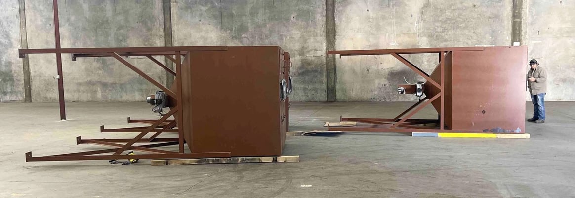 Storage Silos, 207 cu.ft., 2 compartments each, top fill, A36 Carbon Steel, 2018 (3 available) - Image 2
