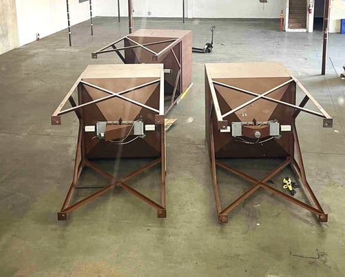 Storage Silos, 207 cu.ft., 2 compartments each, top fill, A36 Carbon Steel, 2018 (3 available) - Image 3