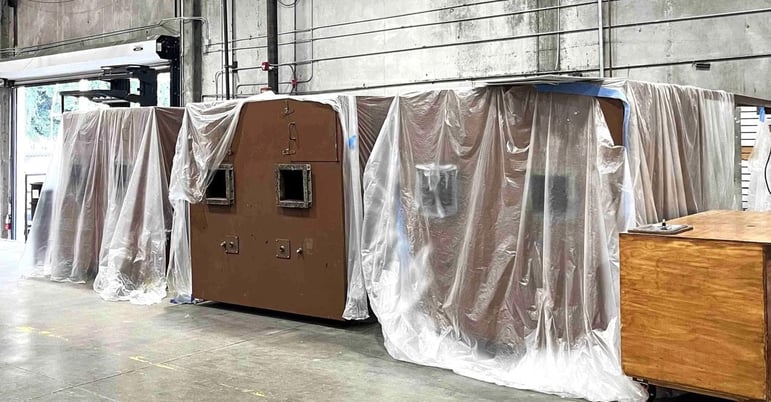 Storage Silos, 207 cu.ft., 2 compartments each, top fill, A36 Carbon Steel, 2018 (3 available) - Image 5