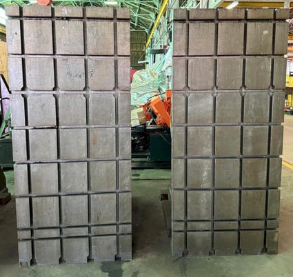 40" x 90" Angle Plates, (4) Vert T-Slots, (8) Horiz T-Slots (2 available) - Image 1
