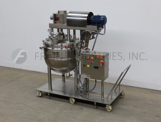 80 gallon Lee #80D9MT, 316 Stainless Steel jacketed kettle, 38" ID x 30" deep, with tilt out bridge mounted - Image 5