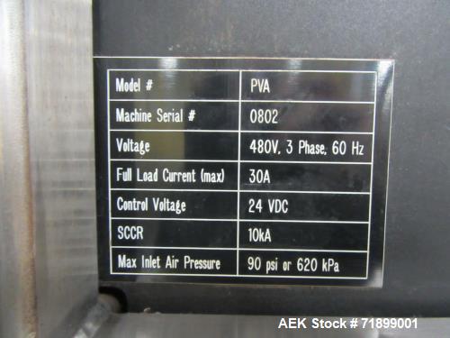 Rideau #PVA, Water Soluble Pod Forming Machine, AB Logix PLC, 480 V. - Image 7