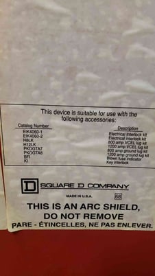 800 Amp. Square D, HJ367, 3PH, 600 Volts, Disconnect Switch - Image 6