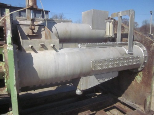 Taizen, de-inking kneader pulper mixer, Stainless steel contact parts, (3) 14" x 72" S/S horizontal chambers - Image 1