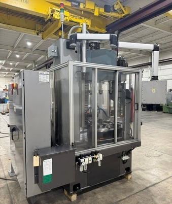 Engis #LPM-6000, up to 6" ID, 6 spindle + chamber, 10 pos table, coolant filter, Mitsubishi Control, 2013 - Image 6