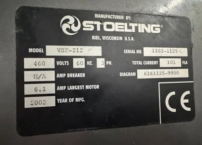 Stoelting #VSF-212, Pass Thru Washer, Stainless Steel, 3 Stage, 12" belt x 12" part height, 2003 - Image 5