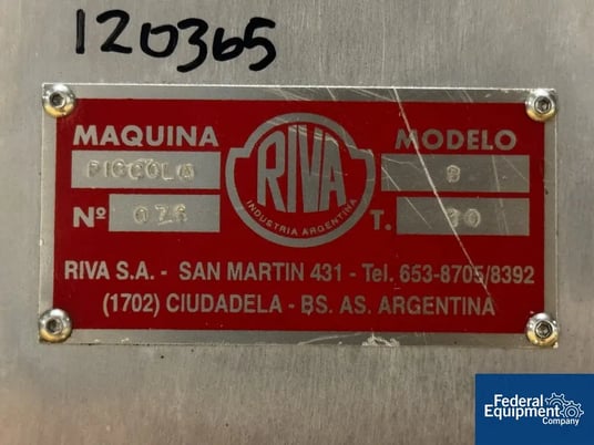 5 Ton, Riva #Piccola, Rotary Tablet Press, 10 Station, 16mm fill, single layer, 19 mm diameter, 60,000 TPH, B - Image 2