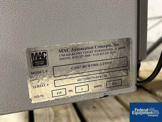 MAC #C4467-Rework-LF0518, Label Printer System, Domino coder, Optel inspection system - Image 2