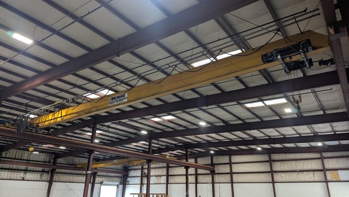 5/5 Ton, Harrington, 60' Span, 23' lift, radio w/ backup pendant, 2010 [#2606] - Image 1