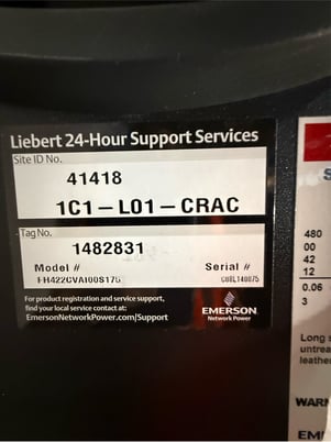 22 Ton, Liebert #FH422C, CRAC, CRAH, 460 Volts, Chilled Water Air Handler, 2008 - Image 2