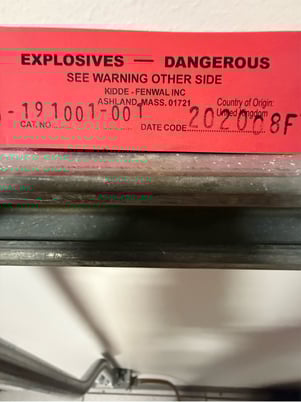 424 lbs. Kidde Fenwal #FM-200, Fire Tank Cylinder - Image 2