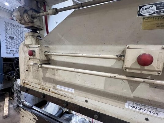 35 Ton, DiAcro #14-72, hydra-mechanical power press brake, 6' overall, 62" between housing, 2" stroke, 1963 - Image 5
