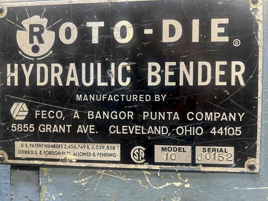 16 gauge x 10' Roto-Die #10, hydraulic brake press, 3" stroke, 20-50 SPM, 7.5 HP - Image 6