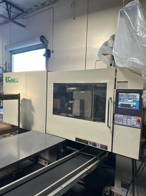 243 Ton, 15.4 oz., Toshiba #EC240NIIV30-8B, horizontal plastic injection molder, 24.02" x 22.05" tie bar - Image 2
