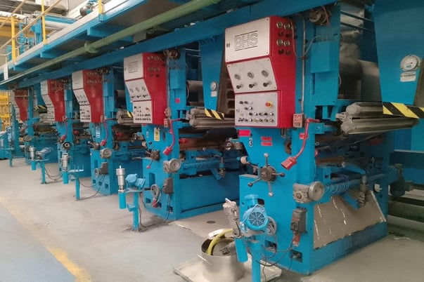 BHS #T-800, 7 color rotogravure printer, aluminum, paper & film, 32" wide, electric drying source - Image 2