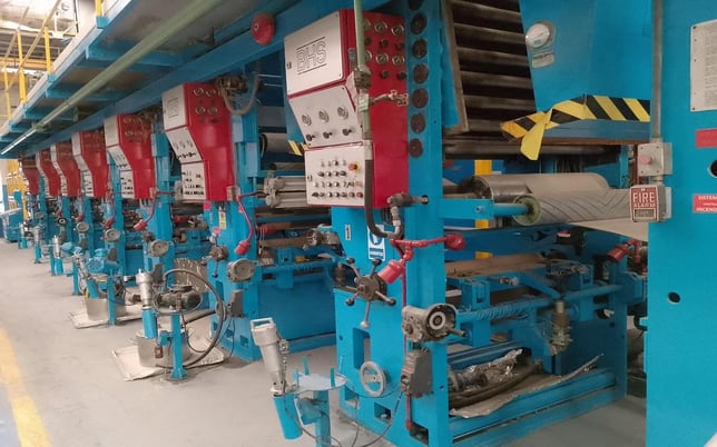 BHS #T-800, 7 color rotogravure printer, aluminum, paper & film, 32" wide, electric drying source - Image 3