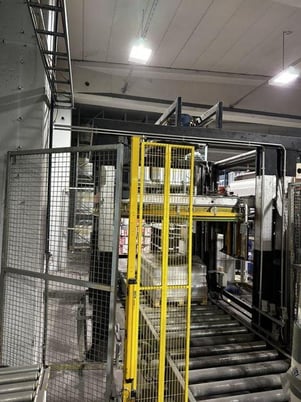Signode (Haloila) #Octopus-1600BTS, pallet wrapping line with roller conveyor, security fences - Image 7