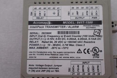 Acromag 841t-1500 intellipack transmitter alarm module #k-1806 - Image 2