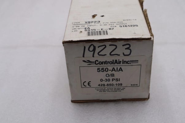 New controlair o/b 0-30psi electric to pneumatic transducer 550-aia stock l-785 - Image 2