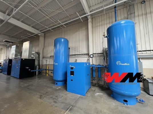 208-920 cfm, 115 psi, PneuTech #Ri-220VSD-115B, Air Compressor Full Line, 220 HP VSD, 1060 gallon tank, 460 V. - Image 2