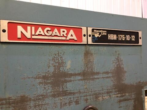 175 Ton, Niagara #HBM-175-10-12, hydraulic press brake, 12' overall, 126" between housing, 10" stroke, 17" - Image 7