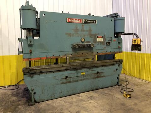 175 Ton, Niagara #HBM-175-10-12, hydraulic press brake, 12' overall, 126" between housing, 10" stroke, 17" - Image 10