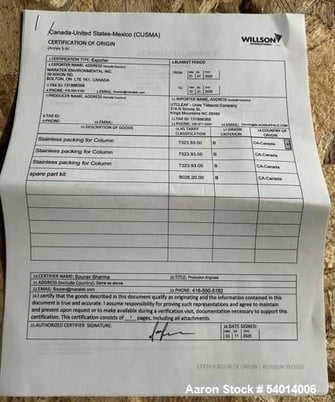 Ethanol Distillation Packed Column System, 25' High, 304L Stainless Steel, 6" flange, Enerquip Heat - Image 9