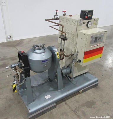 Abbe, 12" Rota-Cone Vacuum Dryer, 0.5 CuFt, T316 Stainless Steel, Skid-Mounted, Sterlco Heater, Carbon Steel - Image 3