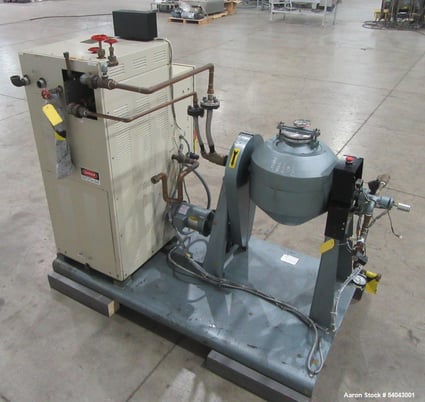 Abbe, 12" Rota-Cone Vacuum Dryer, 0.5 CuFt, T316 Stainless Steel, Skid-Mounted, Sterlco Heater, Carbon Steel - Image 4
