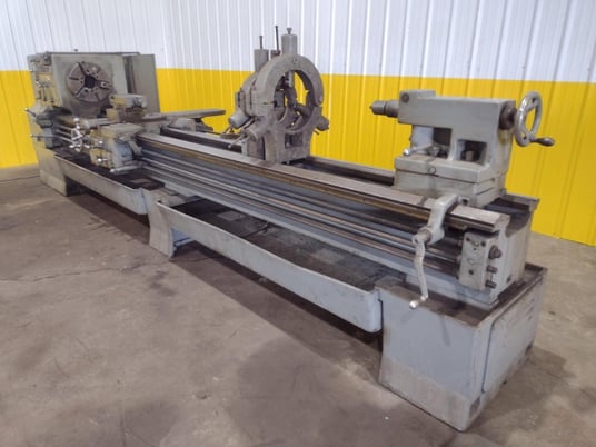 24" x 144" LeBlond #Regal, hollow spindle engine lathe, 21" 4-jaw chuck, 5" hole, 12-900 RPM, A1-11, Steady - Image 6
