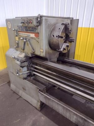 24" x 144" LeBlond #Regal, hollow spindle engine lathe, 21" 4-jaw chuck, 5" hole, 12-900 RPM, A1-11, Steady - Image 7
