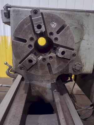 24" x 144" LeBlond #Regal, hollow spindle engine lathe, 21" 4-jaw chuck, 5" hole, 12-900 RPM, A1-11, Steady - Image 10