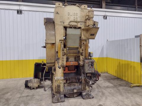 800 Ton, Bliss #26-KJ800, knuckle joint press, 2.5" stroke, 20" Shut Height,.5" adj., 23" x32" bed, 33 SPM - Image 1