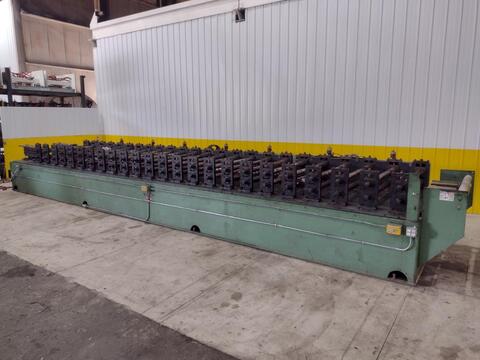 24 Stand, Clinton, rollformer, 3" arbor, 46" roll space, 14" horizontal centers, 5.5"-7" vertical adj., 39" - Image 1