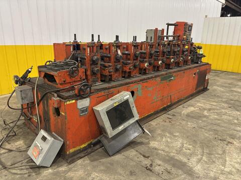 8 Stand, Dahlstrom #500-10-OB, rollformer, 2.5" arbor, 12" roll space, 18" horizontal centers, 5.5"-9.5" - Image 3