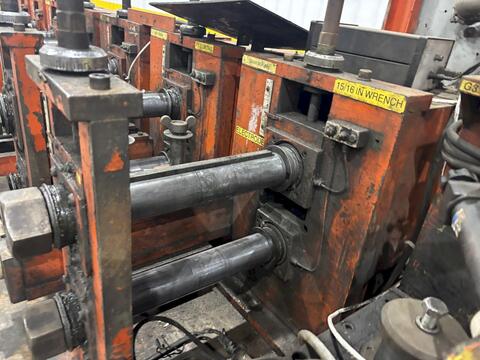 8 Stand, Dahlstrom #500-10-OB, rollformer, 2.5" arbor, 12" roll space, 18" horizontal centers, 5.5"-9.5" - Image 6