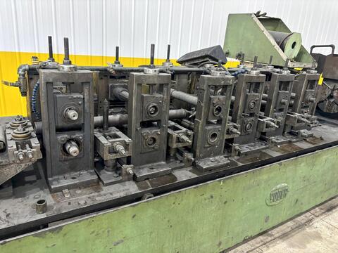 9 Stand, Yoder #M2, rollformer / tube mill, 2" arbor diameter, 13" roll space, 4"-7" vertical adj. - Image 8