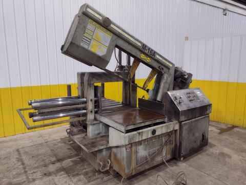16" x 16" Hyd-Mech #M-16A, automatic horizontal band saw, 18' 6" x 1.25" x .042" blade, 75-400 SFPM - Image 8