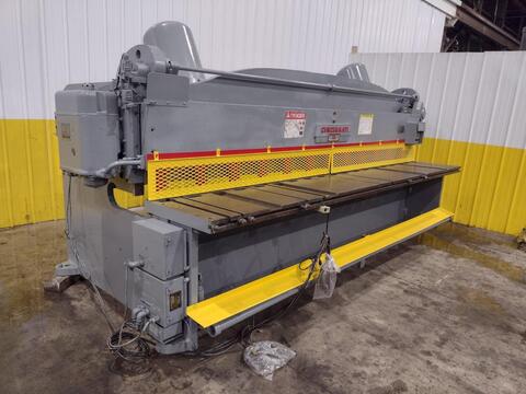 1/4" x 12' Cincinnati #1812, mechanical power shear, 13 holddowns, 36" front operated power back gauge, 60 - Image 5