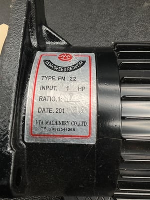 I-TA FM22 GEAR MOTOR 3/4HP 10:1 RATIO W/BRAKE USED - Image 3