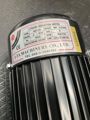 I-TA FM22 GEAR MOTOR 3/4HP 10:1 RATIO W/BRAKE USED - Image 4