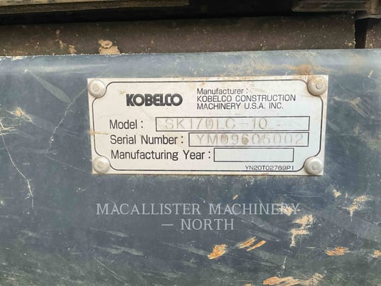 Kobelco / Kobe Steel Ltd SK170LC-10, Crawler Excavator, 2249 hours, S/N: YM09605002, 2020 - Image 7
